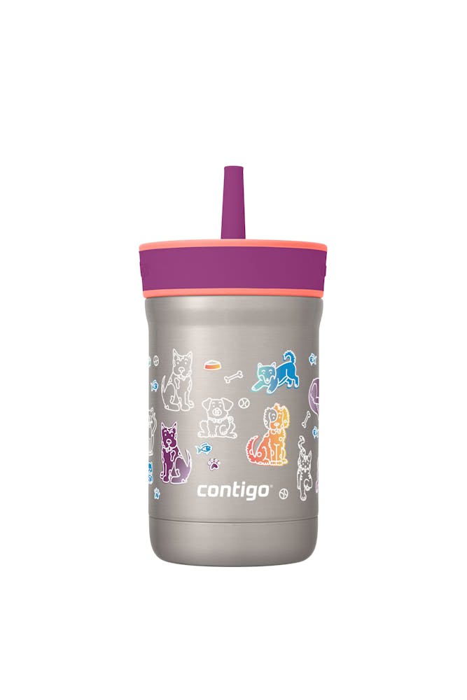 Kids Leighton Spill-Proof Stainless Steel Tumbler with Straw, 12oz Q2