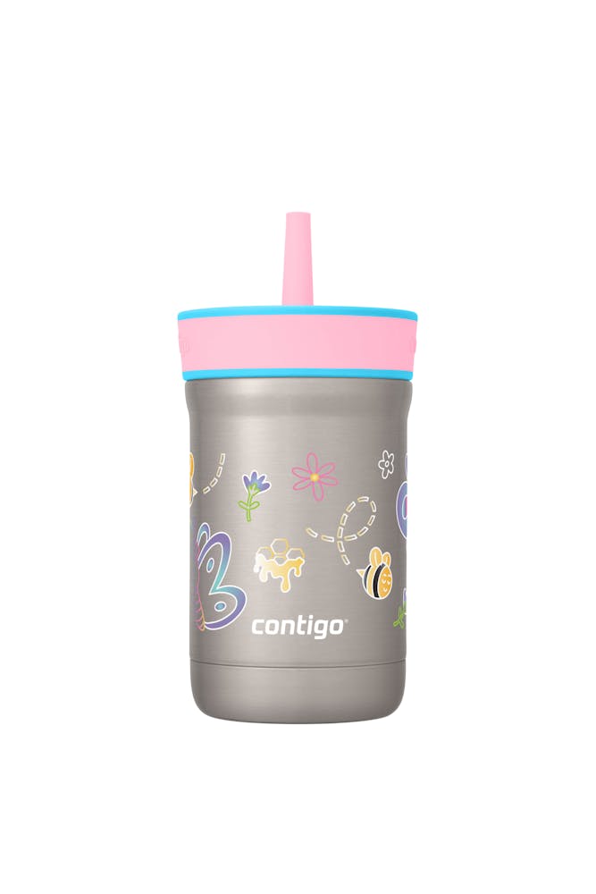 Kids Leighton Spill-Proof Stainless Steel Tumbler with Straw, 12oz Q2
